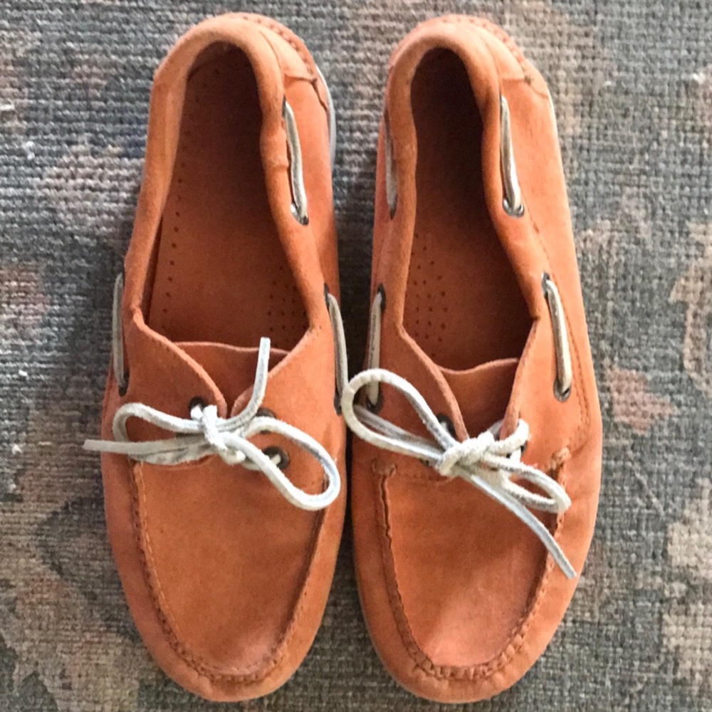 LL Bean canvas boat shoe